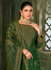 Alluring looking salwar suit in green colour